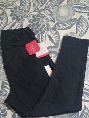 Isabel Maternity Navy Blue Jeggings 16/33 Over The Belly Crossover Panel Stretch